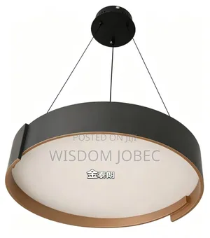 Metal Led Pendant Light Featuring a Circular