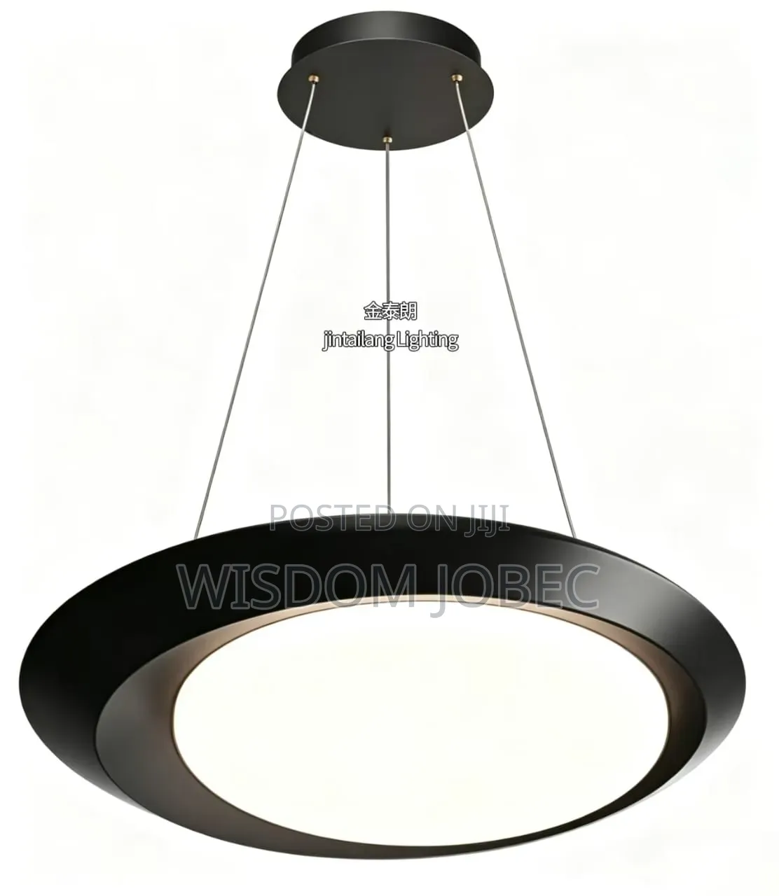 Metal Led Pendant Light Featuring a Circular