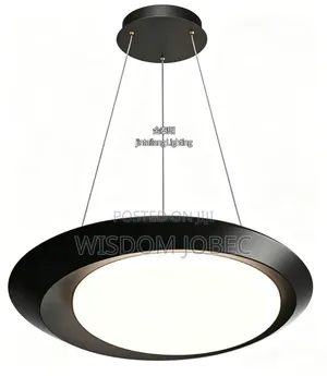 Metal Led Pendant Light Featuring a Circular