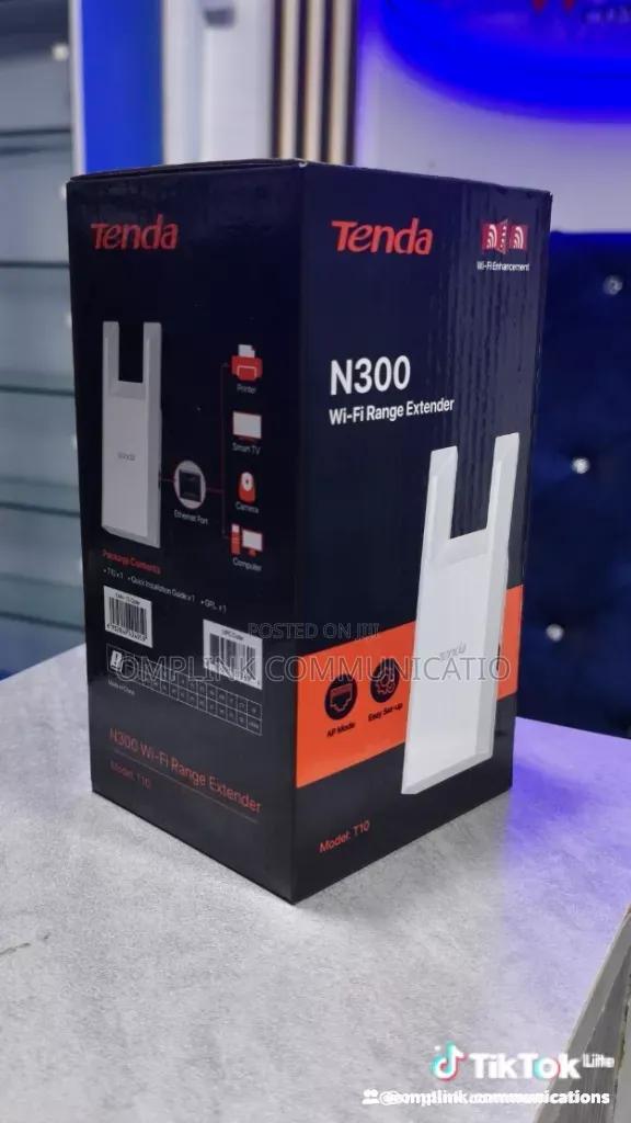 Tenda N300 Wi-Fi Range Extender (T10)