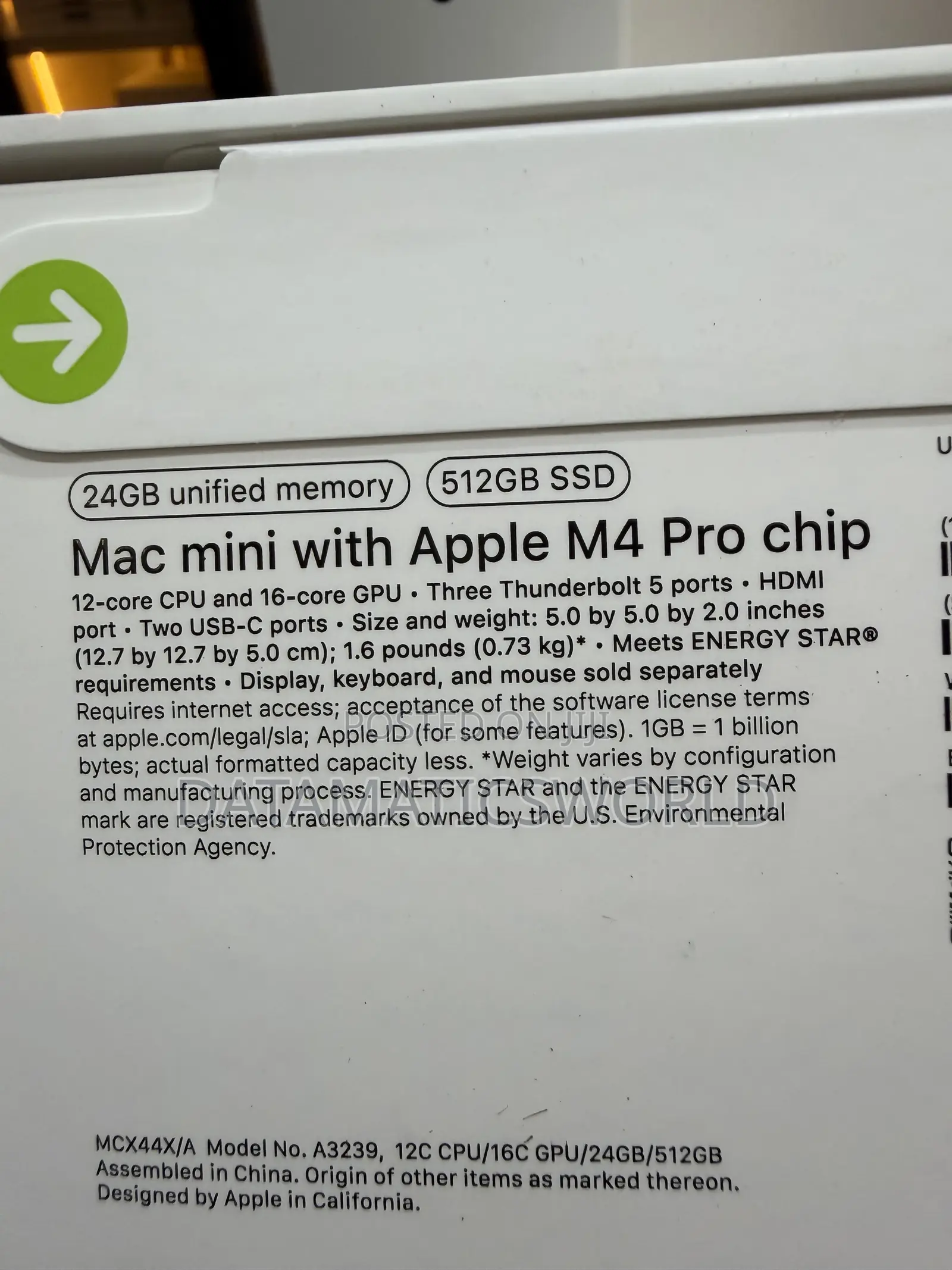 New Desktop Computer Apple Mac Mini M4 Pro 24GB Apple M4 Pro SSD 512GB