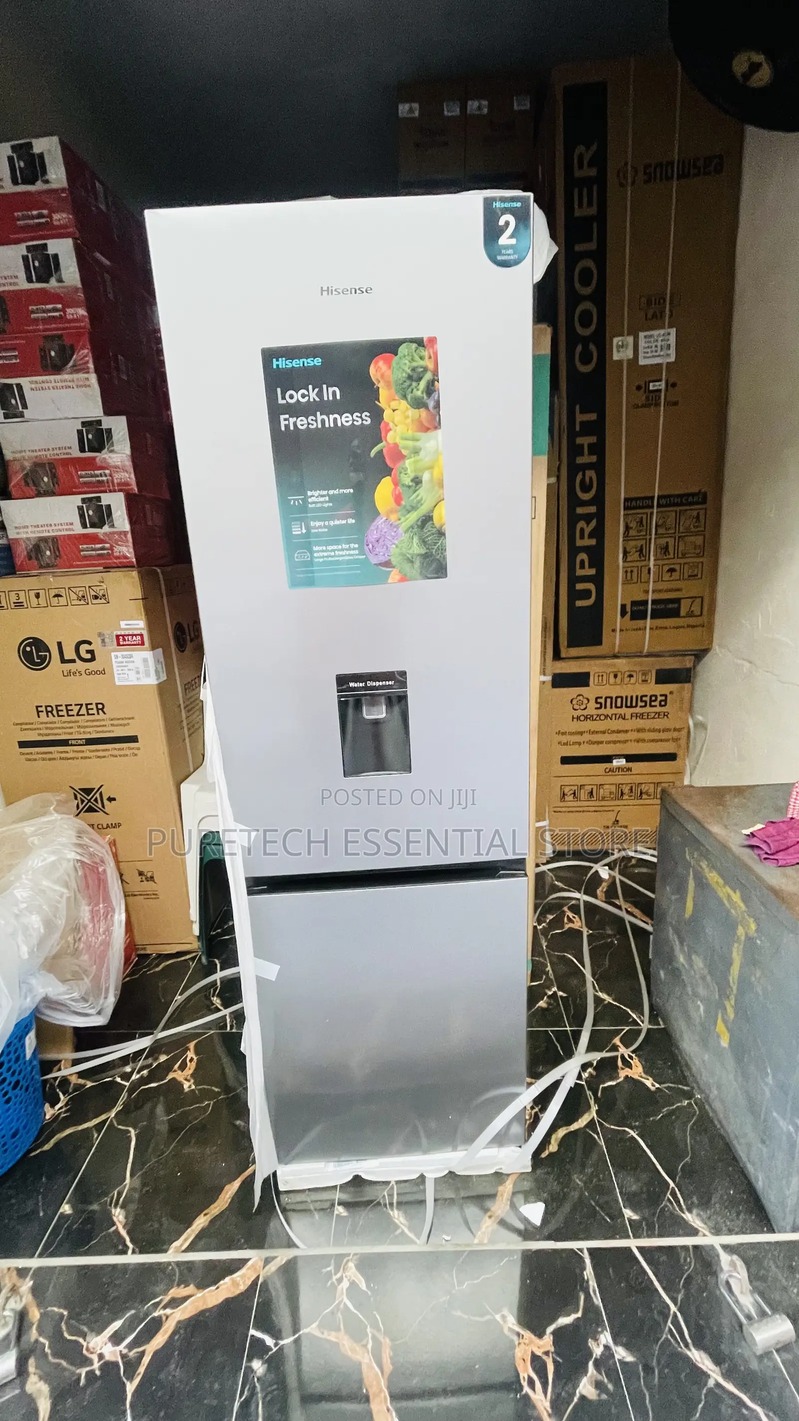 Original Hisense Double Door Bottom Freezer Refrigerator With Dispense