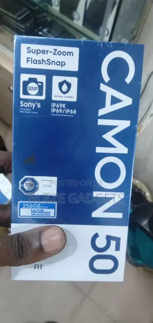 New Tecno Camon 50 256 GB Gray