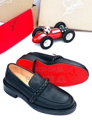 Christian Loubotin Charcoal Black Shoes