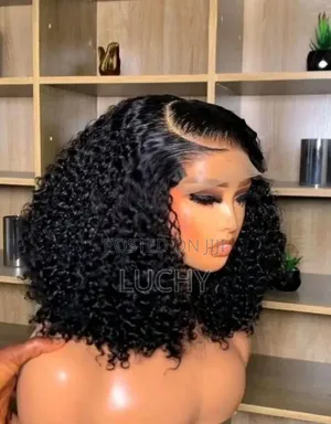 SDD 14” 5*5 Pissy Curl Human Hair Factory Wig