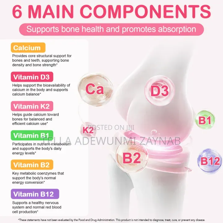 Calcium With Vit D3 ,B1,B2,B12 -Calcium Supplements for Strong Bones