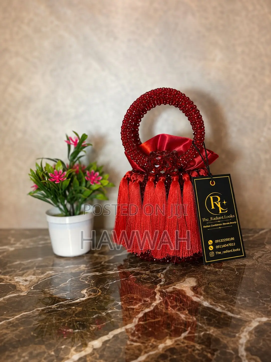 Beaded Bag ( Crimson Desire)