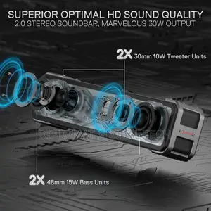 Redragon Gs817 RGB Bluetooth Desktop Soundbar 2.0 Channel St Speakers