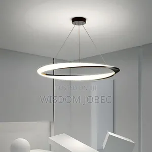 Jadssox Black Led Ring Chandelier Dining Table Pendant