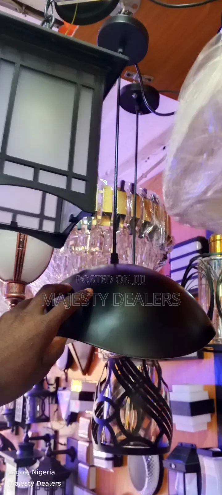 Pendant Light Black Body With Complete Bulb Accessories