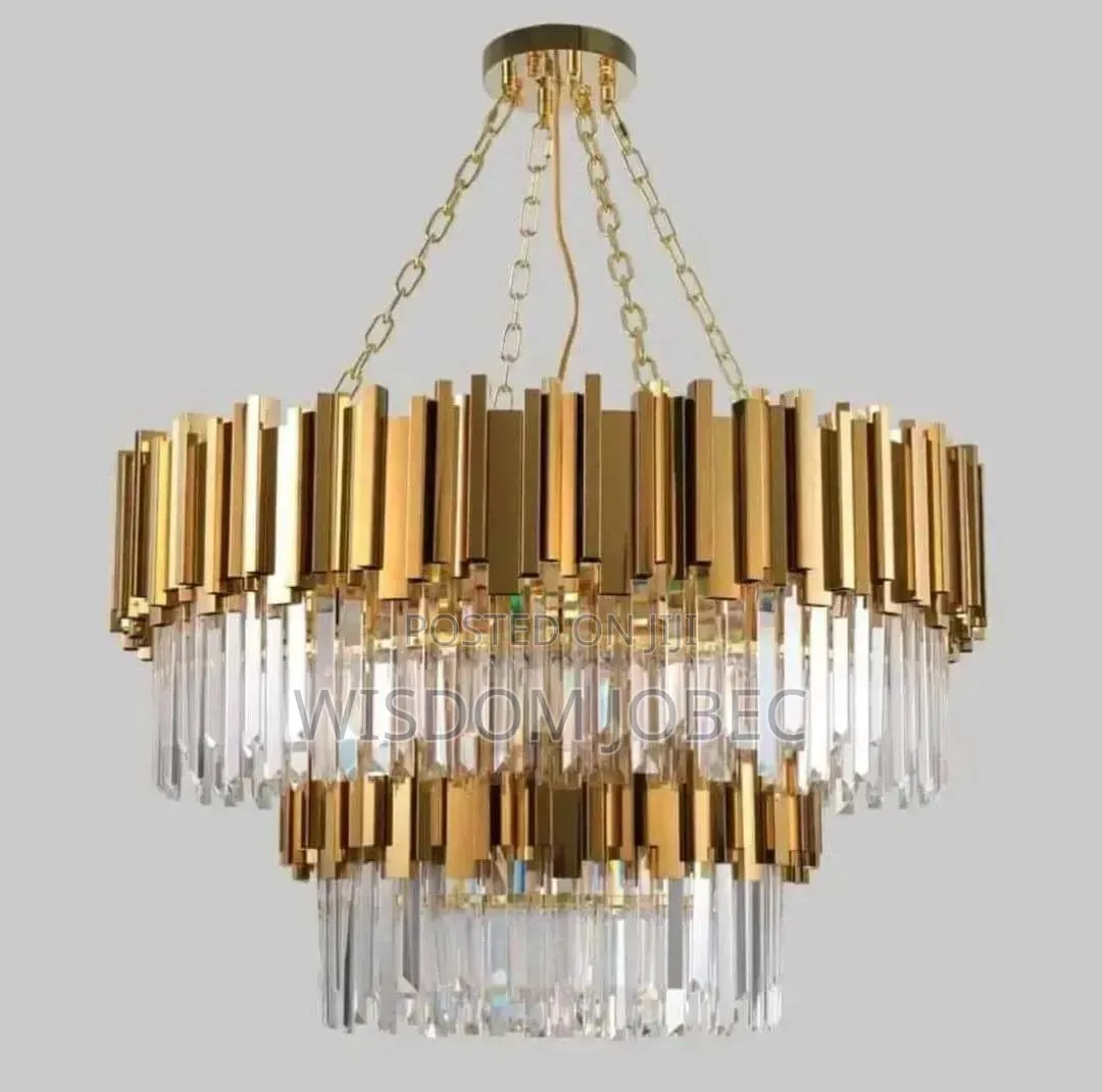 Post-Modern Nordic Gold Chandelier