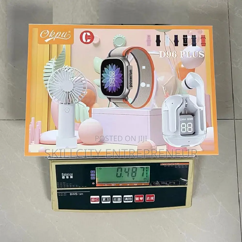 6-in-1 D96 Plus Smartwatch Gift Set