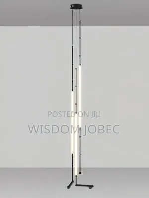 Modern Black Minimalist Led Chandelier.