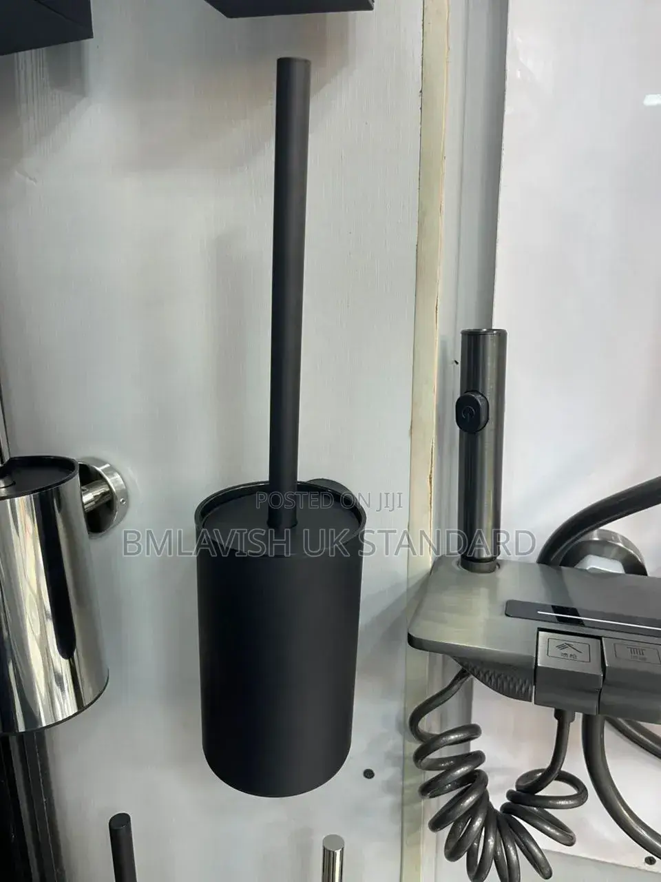 Black Hanging Toilet Brush