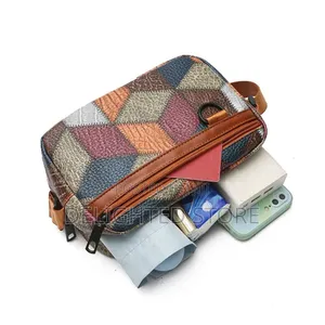 Synthetic Leather Unisex Adjustable Strap Shoulder Bag