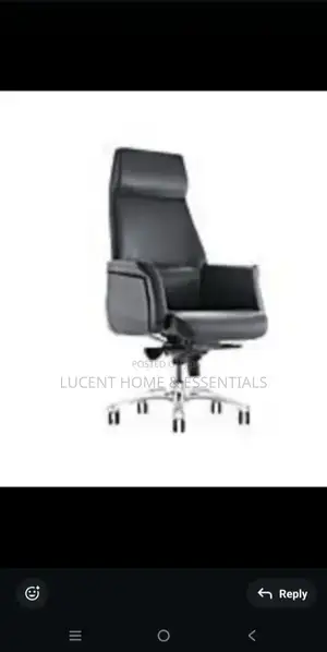 Premium High-Back Executive Office Chair – Ergonomic Black Leather Ceo