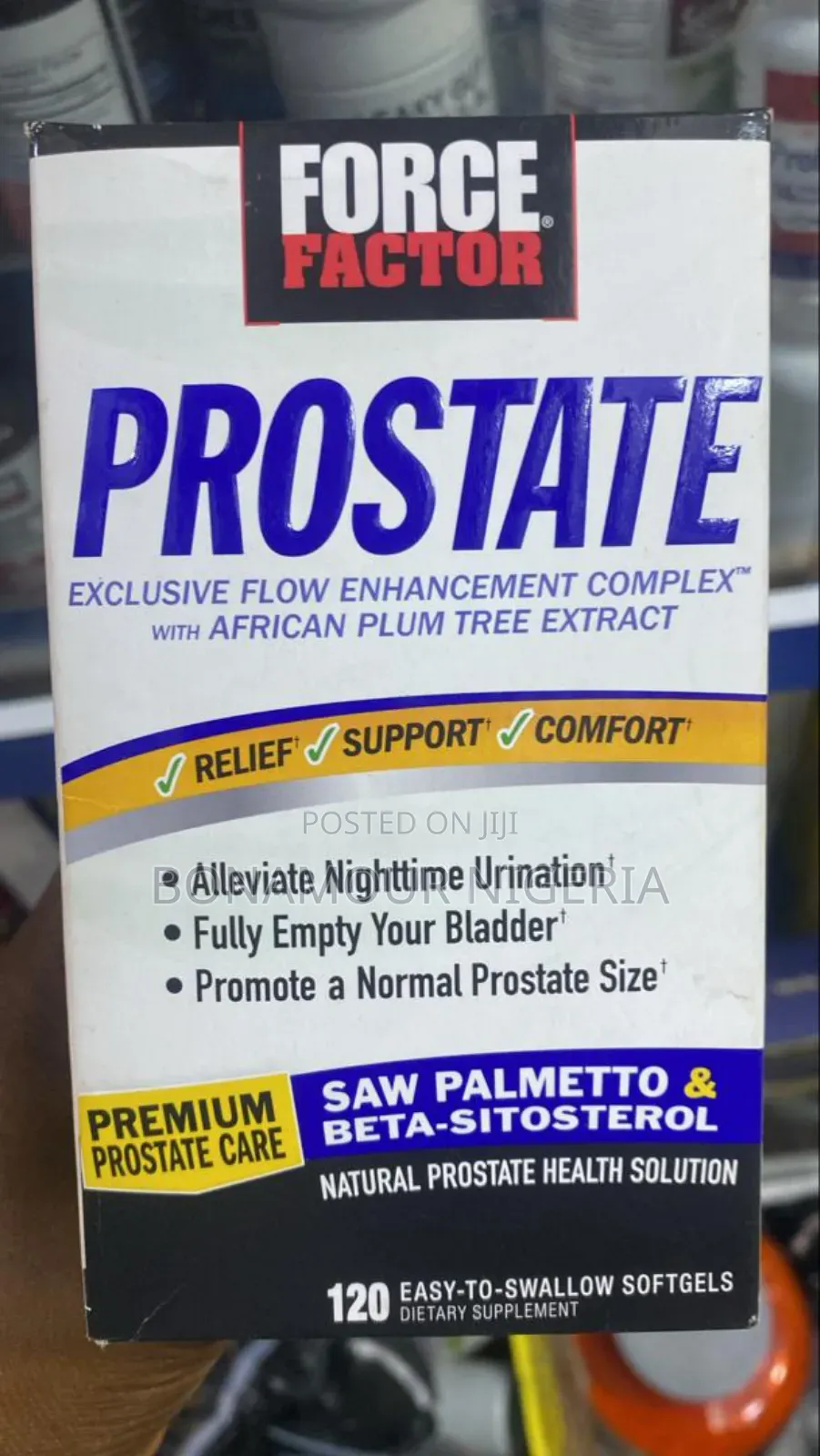 Force Factor Prostate Relief Support Comfort X120 Softgels