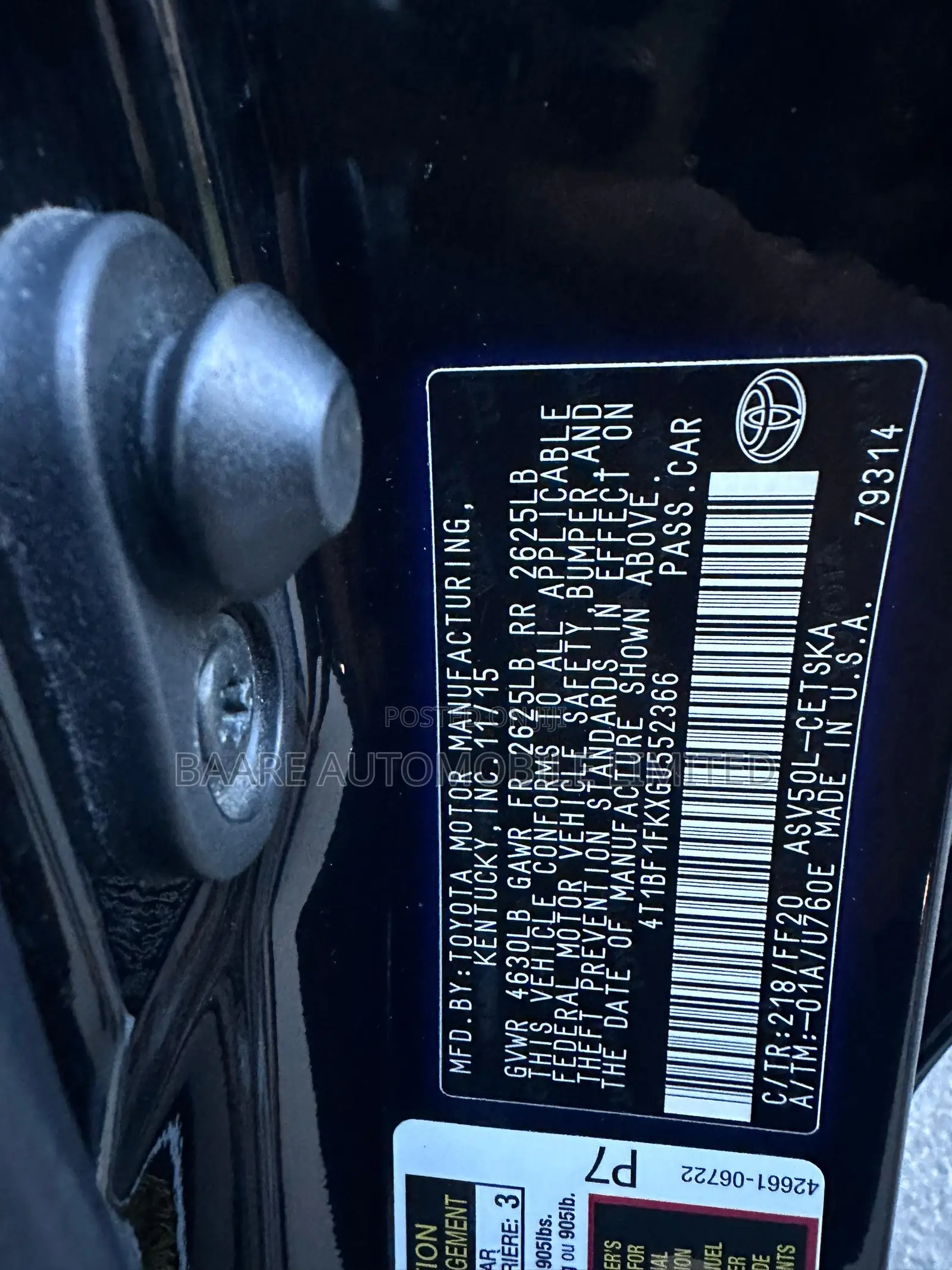 Toyota Camry 2016 Black