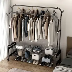 48kg Heavy Duty Multipurpose Double Pole Clothes Rack / Organizer