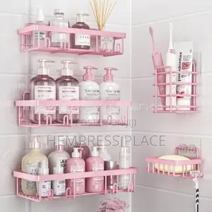 5 PCS Pink Shower Caddy