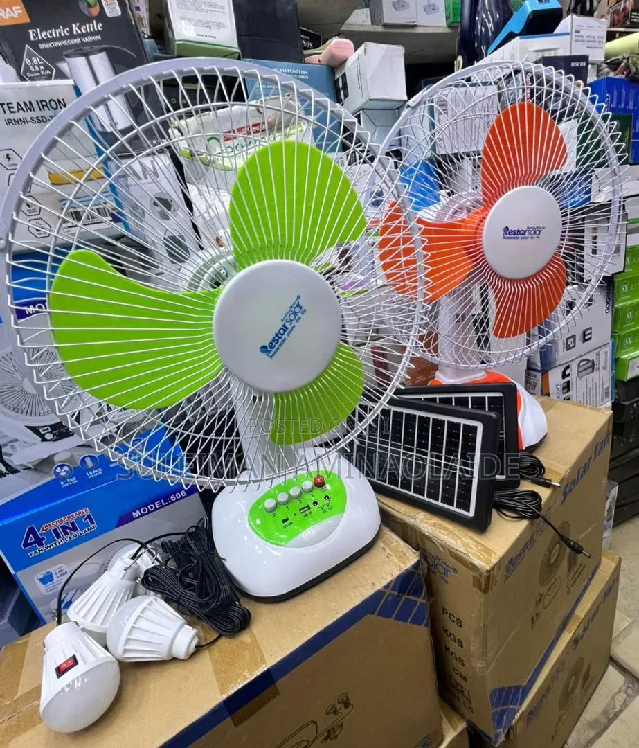 Table Fan Solar Penel Bulb