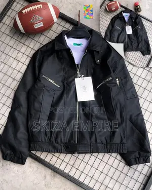 Cream-Colored Zip-Up Bomber Jacket