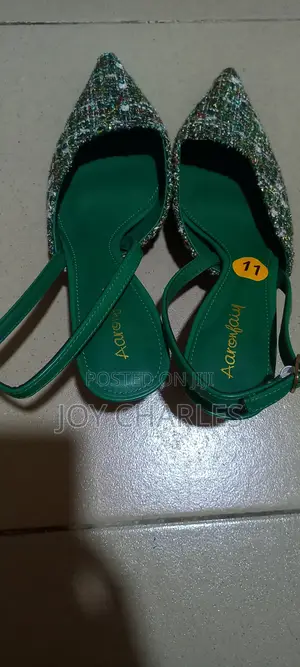 Multi Colour With Outstanding Green Low Heel