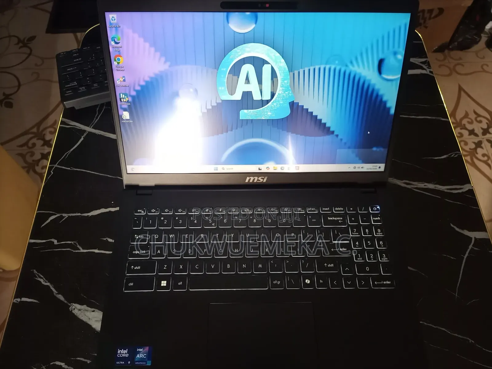 Laptop MSI 32GB Intel Core Ultra 9 SSD 1T