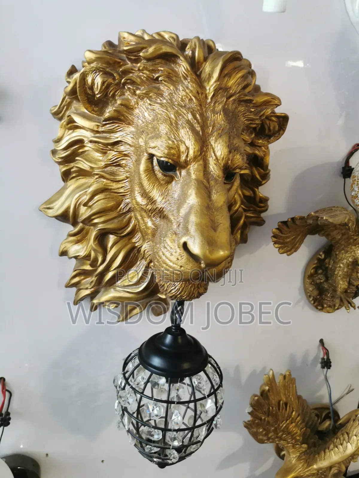 These Are Stylized Lion Head Wall Sconces