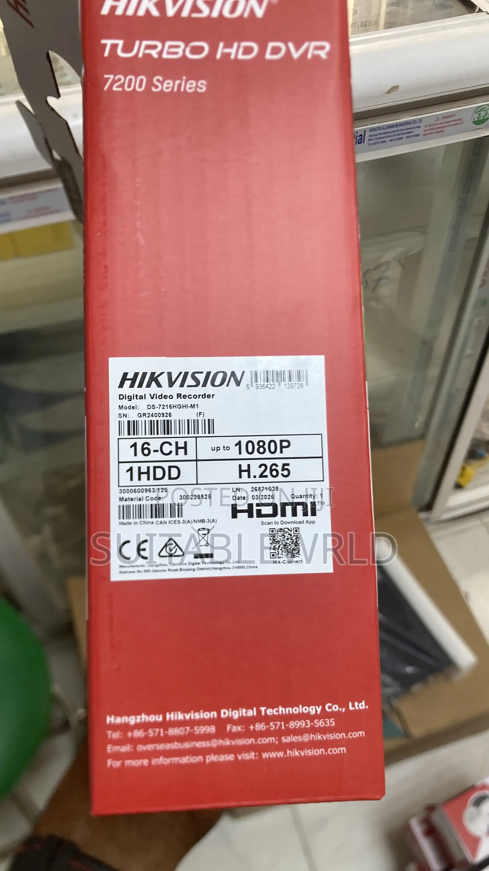 16channel DVR Hikvision 2mp