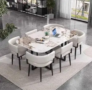 Marble 6 Seater Dining Set Furniture Available in Different Colors