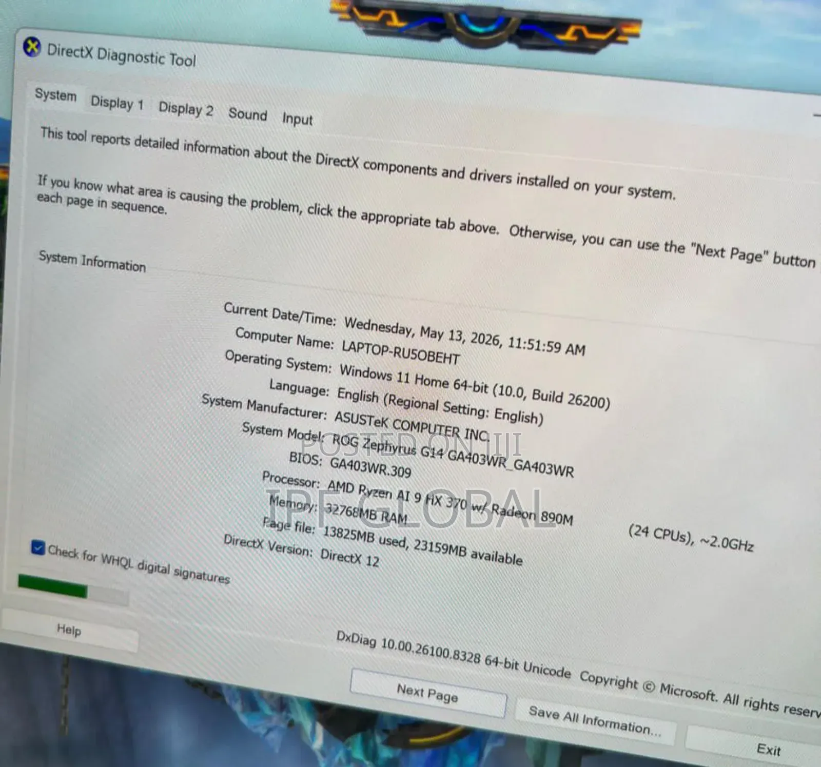 Laptop Asus ROG Zephyrus G14 32GB AMD Ryzen 9 SSD 1T