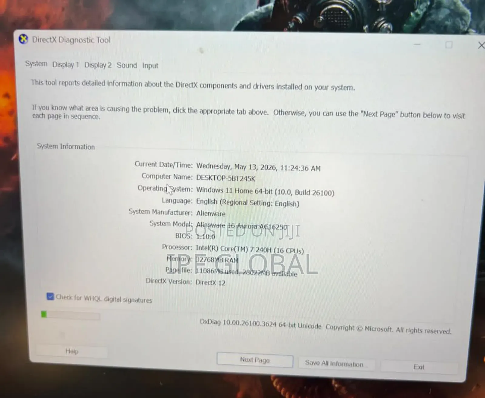 New Laptop Dell 32GB Intel Core 7 SSD 1T