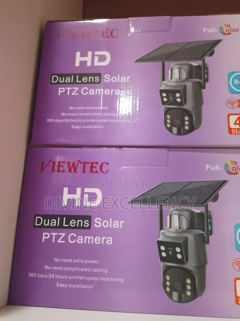 Ubox Double Lens Wifi Enable Solar CCTV Camera