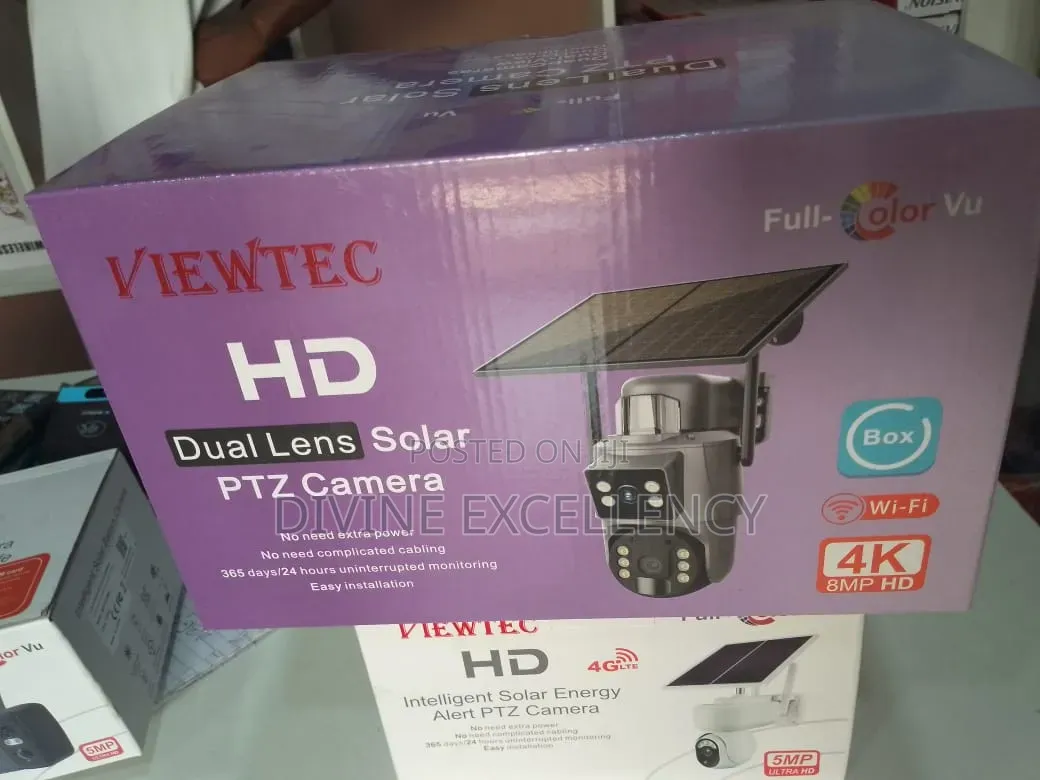 Ubox Double Lens Wifi Enable Solar CCTV Camera