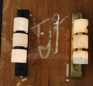 Matte Black Marcellus Modern Alabaster Tube Wall Sconce.