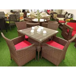 Indoor and Outdoor Ratten Chairs and Table Set Furniture