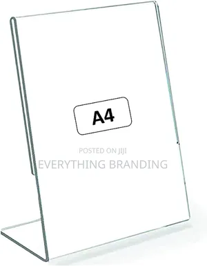 Plain A4 Acrylic Table Sign for Office Desk Menu Display