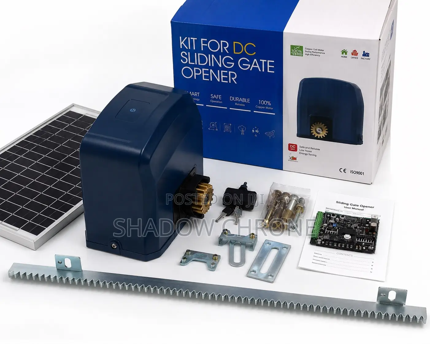 Solar Powered Sliding Gate Motor Kit