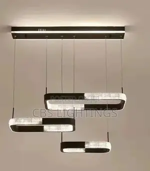 Modern Black and Crystal Rectangular Pendant Chandelier