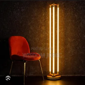 Woodspirit Sierra Contemporary Floor Lamp Featuring Vertical Tube