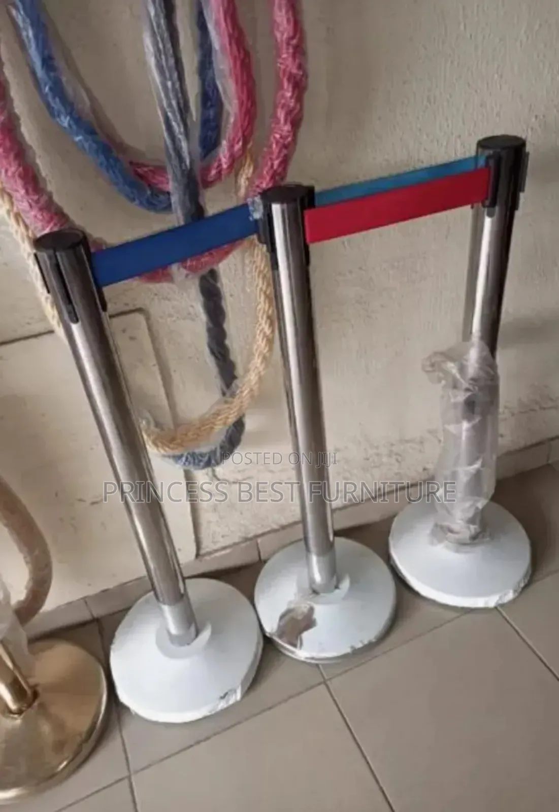 Bank Queue Rope And Stand