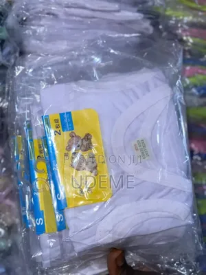 Baby White Cotton Singlet and Pants, Set 0-12months