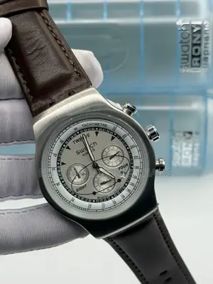 High Quality Luxury Swatch Leather Wristwatch
