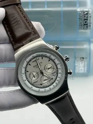 High Quality Luxury Swatch Leather Wristwatch