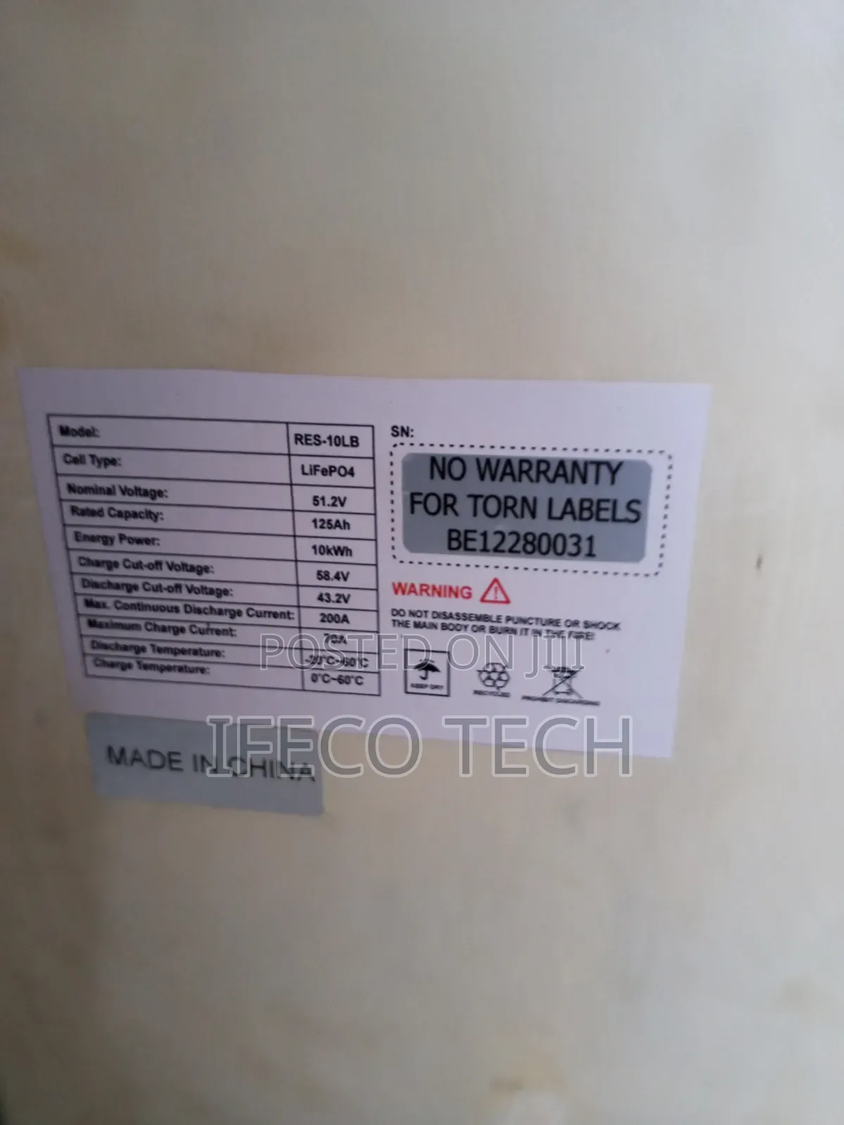 10kwh 48volts Hyper Power Lithium Battery