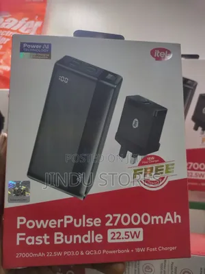 Itel 27000mah Power Bank With Free 18w Charger
