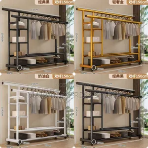 Double-pole Clothes Rack Household Clothes Rails- Hanger 2st7.