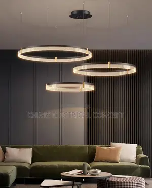 Modern Creative Nordic Luxury Multiple Cyclic Structures Led Pendant