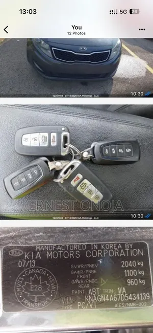 Kia Optima EX 4dr Sedan (2.4L 4cyl 6A) 2014 Gray